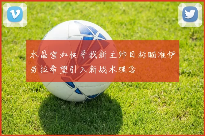 水晶宫加快寻找新主帅目标瞄准伊劳拉希望引入新战术理念